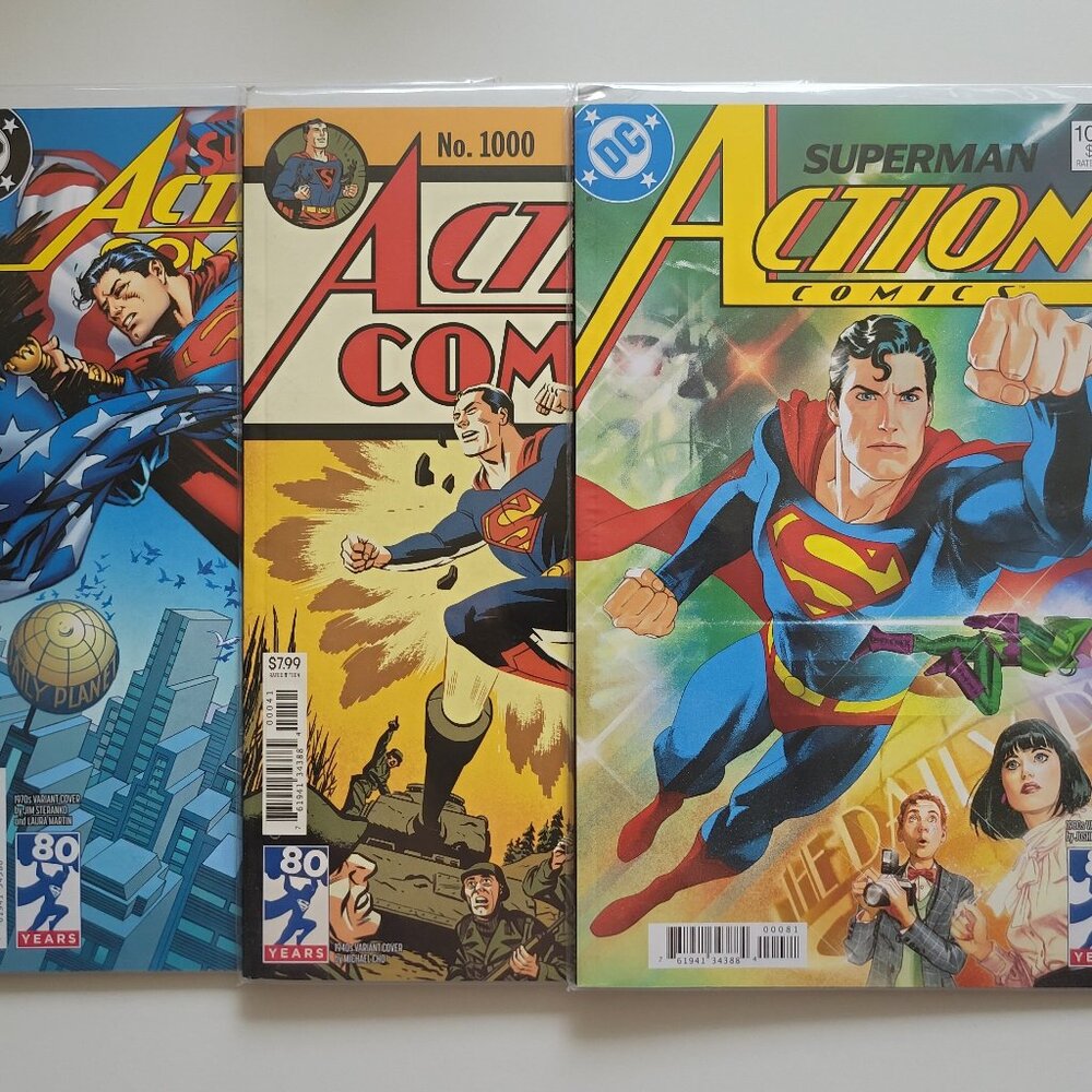 DC Comics - Action Comics (2018) Set of 3 with Variant Covers